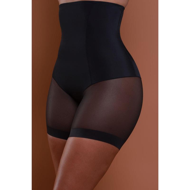 Power High Rise Sheer Shaper Shorts - Black No.179