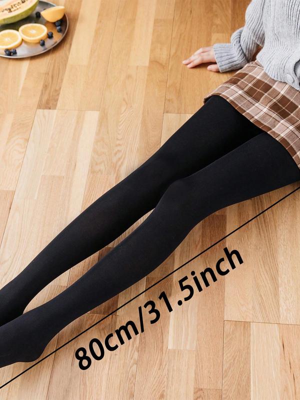 Women's Solid Color Tights, Soft Comfy Breathable High Stretch Stockings for Daily Wear, Ladies Underwear for All Seasons