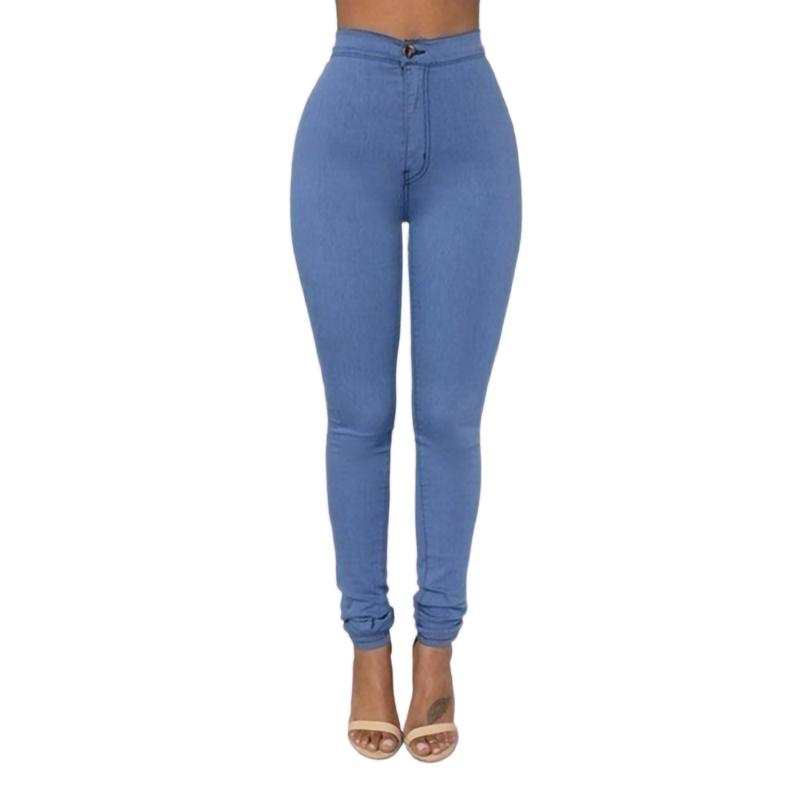 Women Denim Skinny Jeggings Pants High Waist Stretch JeansPencil Trousers