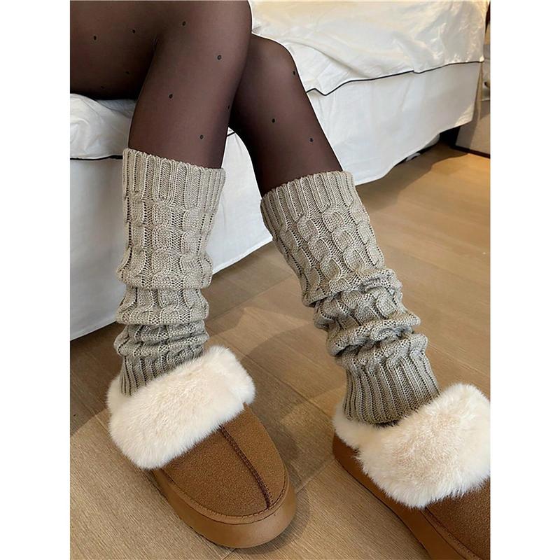 1 Pair Women Knitted Leg Warmer Warm And Fashionable Boot Cuffs For Students, Dancer, Casual Daily Wear