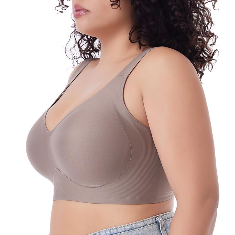 Seamless Bras for Women   Wireless T-Shirt Bra Plus Size Bralette with Removable Pad