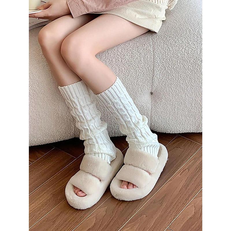 1 Pair Women Knitted Leg Warmer Warm And Fashionable Boot Cuffs For Students, Dancer, Casual Daily Wear