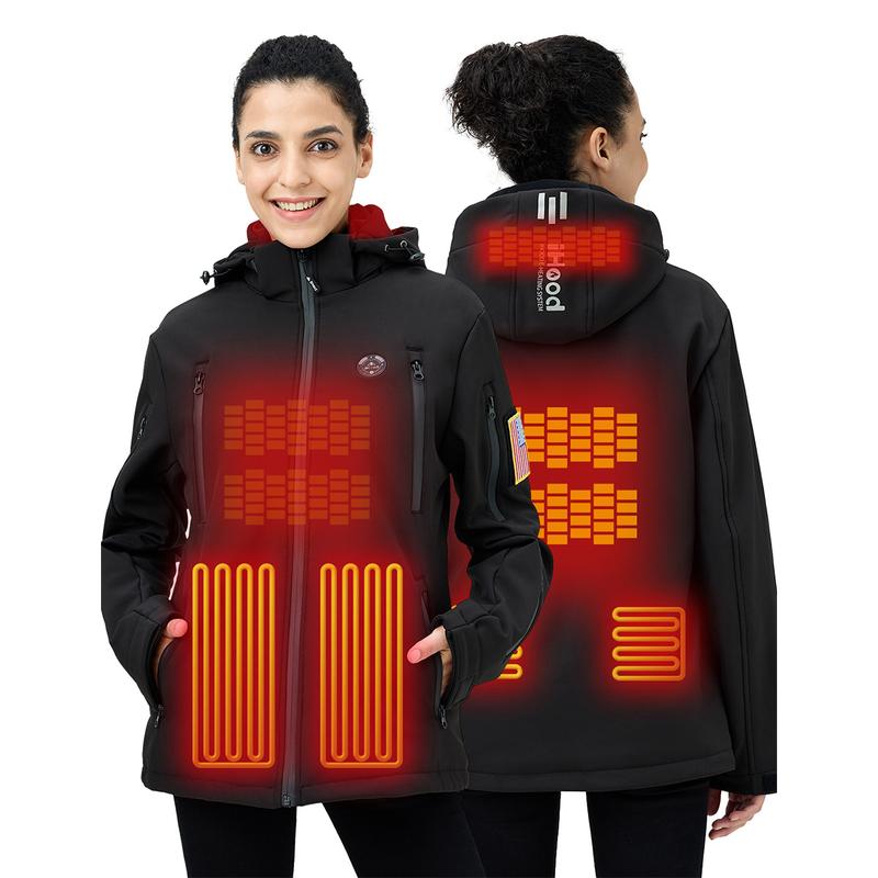 iHood Heated Jacket for women with 12V Battery Pack Waterproof Winter Outdoor Women's heated Jacket