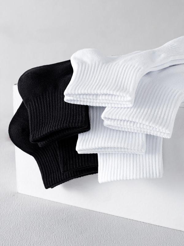 Women's 5 Pairs Solid Ankle Socks, Low Cut Comfy Breathable Socks for Women, Multipack Simple Basic Socks for Daily Wear