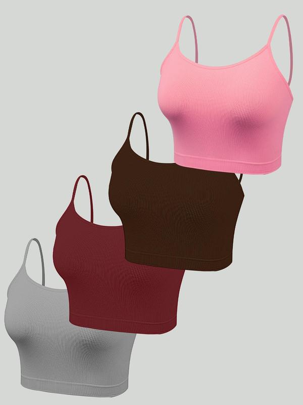 Women's Solid Wireless Bra, Casual Comfortable Breathable Bra, Women's Basic Lingerie for All Seasons