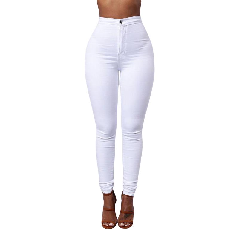 Women Denim Skinny Jeggings Pants High Waist Stretch JeansPencil Trousers