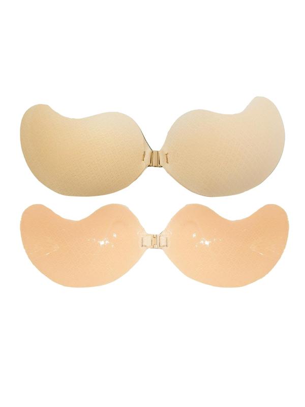 Women's Solid Invisible Silicone Nipple Cover, Casual Comfort Lightweight Breathable Strapless Seamless Self Adhesive Bra, Back To School Lady Lingerie Accessories, Womenswear Underwear