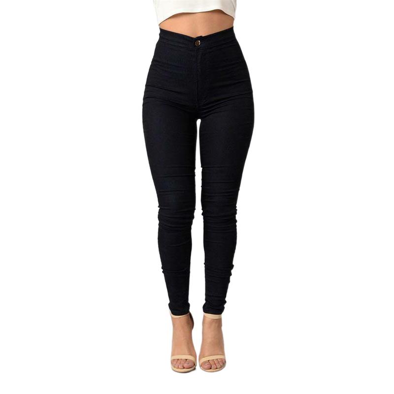 Women Denim Skinny Jeggings Pants High Waist Stretch JeansPencil Trousers