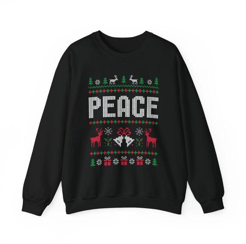 Matching Couples Ugly Christmas Sweatshirts Funny Couple Ugly Christmas Sweatshirts, I Come in Peace Sweatshirts