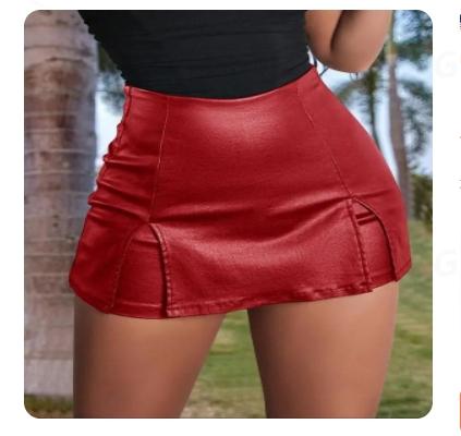 Women's Split Hem High Waist Skinny PU Shorts, Shorts for Women, Back To School Outfits, Stretchy Zip Back Faux Leather Skort for Holiday Club Daily Wear, Lady Summer Bottoms for All Seasons, Fall Clothes