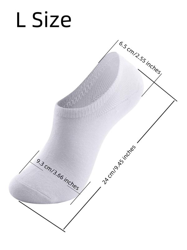 Women's 6 Pairs Solid Invisible Socks, Simple Basic Breathable Comfortable Multipack Socks for Women, Ladies Socks for Summer Daily Wear