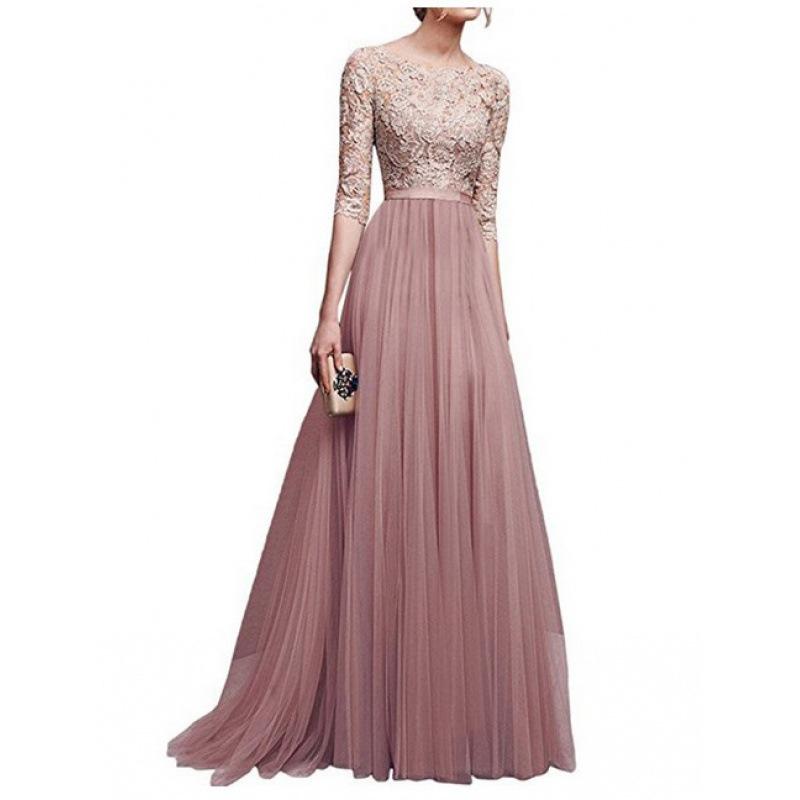 European and American Autumn and Winter Foreign Trade New Evening Dress Wish Popular Chiffon Evening Long Dress