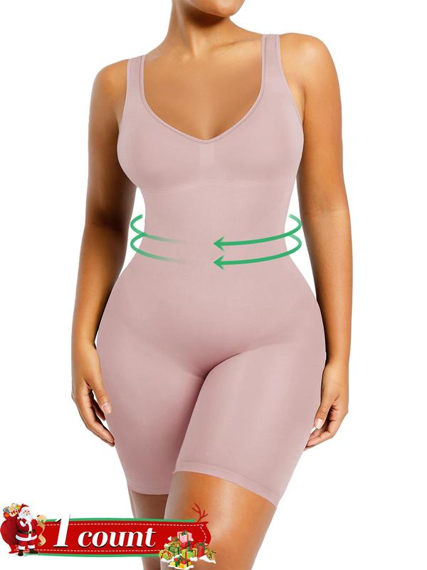 Shapewear Bodysuit for Women Tummy Control V Neck Butt Lifting Bodycon Romper Backless Seamless Sexy One Piece Shorts Shorts Bodysuit