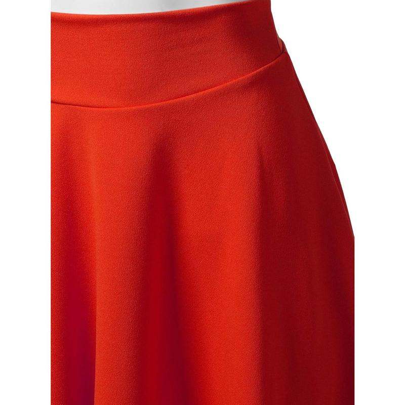 Women's High Waist Flare A-Line Midi Skirt with Plus Size