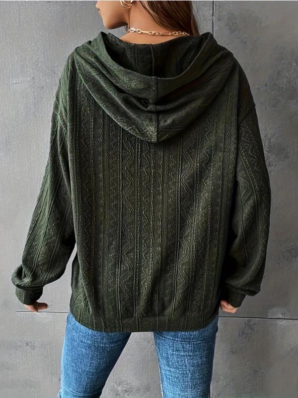  Vintage Textured Hoodie, 2024 New Trendy Casual Long Sleeve Hooded Sweatshirt, 2000s Clothes, Essential Hoodies, Popular Fall Hoodies, Comfort Tops for Lady, Street Wear Vintage Clothing Women's Plus Clothing