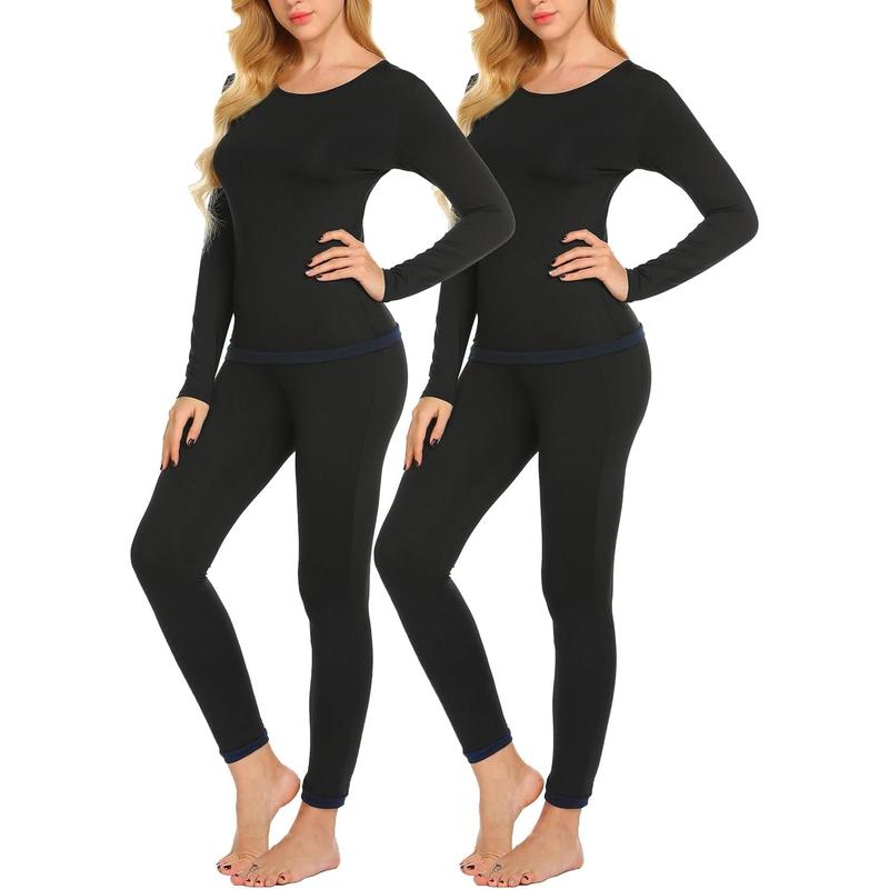 2-pack thermal underwear set Long johns base layer pants Lightweight thermal underwear 2-pack