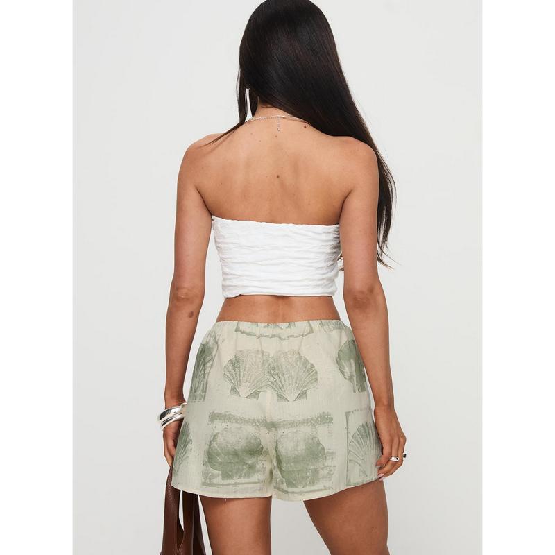 Heylee Shorts Beige   Green