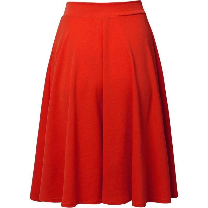 Women's High Waist Flare A-Line Midi Skirt with Plus Size