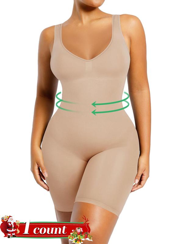 Shapewear Bodysuit for Women Tummy Control V Neck Butt Lifting Bodycon Romper Backless Seamless Sexy One Piece Shorts Shorts Bodysuit