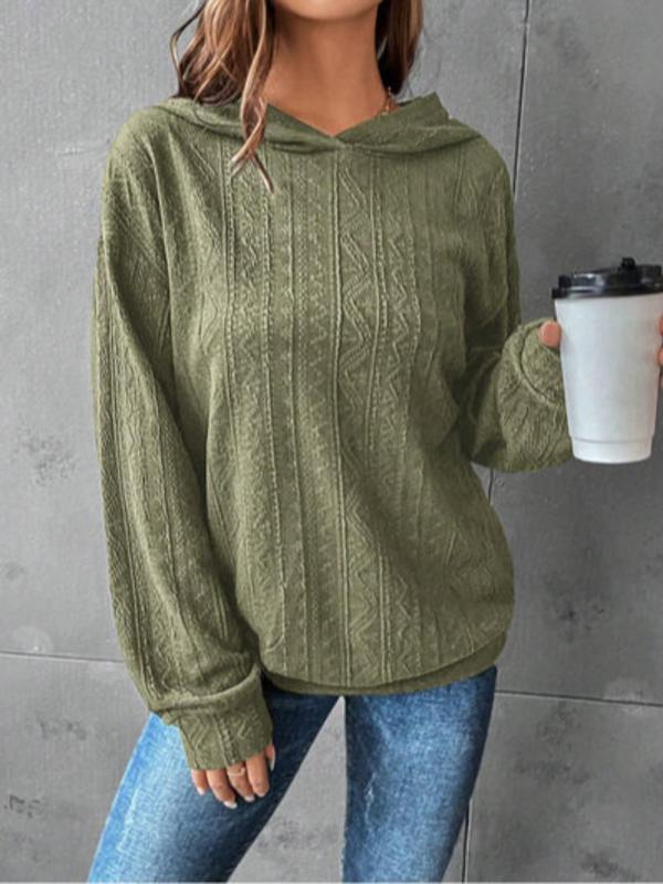  Vintage Textured Hoodie, 2024 New Trendy Casual Long Sleeve Hooded Sweatshirt, 2000s Clothes, Essential Hoodies, Popular Fall Hoodies, Comfort Tops for Lady, Street Wear Vintage Clothing Women's Plus Clothing