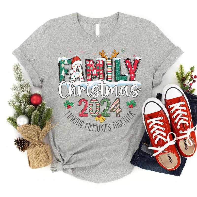 Family Christmas 2024 T-shirt, Christmas Matching Shirt, Family Tee, Christmas Gift for Family, Holiday Shirt