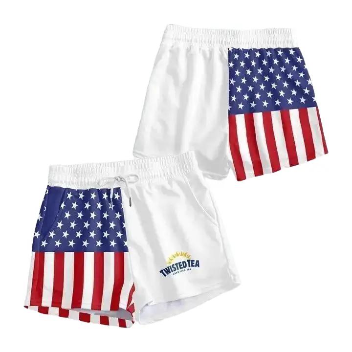 Twisted Tea USA Flag Fourth Of July Women's Casual Shorts