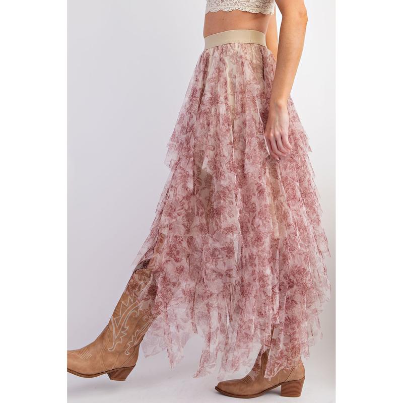 Mesh Layered Ballerina Skirt