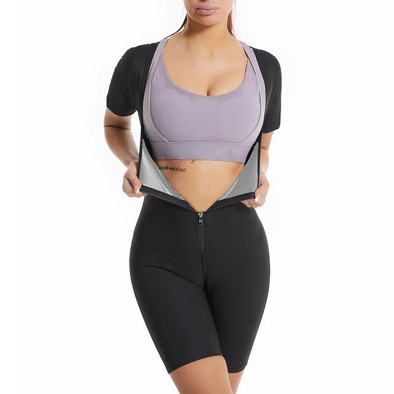 Fajas Shapewear High Compression Bodysuit Girdles Sauna Sweat Suits Polymer for Daily and Post-Surgical Use Slimming Sheath