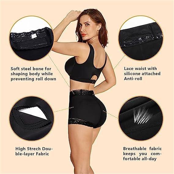 Black Friday Lace Boyshorts Panties Women Tummy Control Butt Lifting Underwear Shorts Womenswear Lady Compression Sexy Women's Floral Lace Shapewear Panty