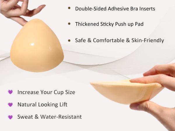 Double-Sided   Inserts Push up BreastEnhancers Pads Reusable Padded Ultra LiftInserts Adhesive  Pads Bikini WomenswearAccessories Strapless Underwear Lady WomenComfort adhesive brasilicone bra snowy brainsert sticky bratips  nippy cover v secret Mini Rice