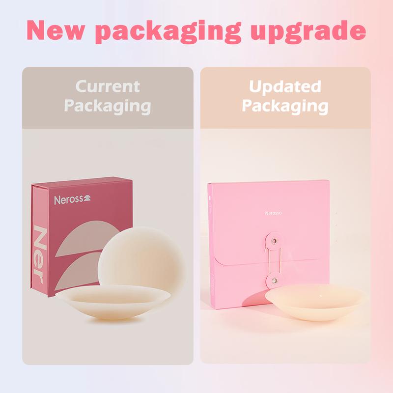 [Nerosso] Sticky Adhesive Silicone Covers,  Seamless,Invisible,  Soft Ultra Thin,  Bra FreeLingerie Accessories-Womenswear Lady Underwear Comfort.