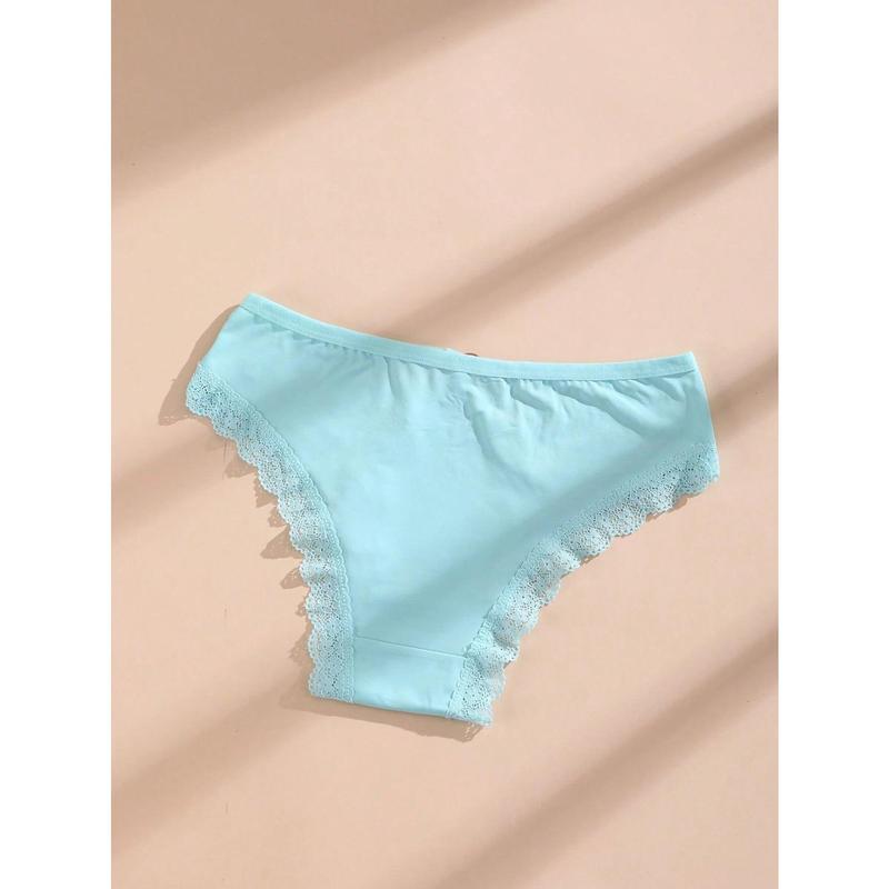 10 PCS Women's Ice Silk Bikini Panties Lace Hollow Out Briefs Comfortable And Breathable Lingerie Lightweight Panties