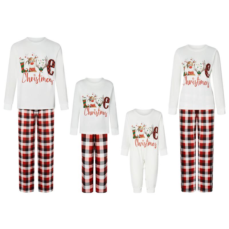 Matching Family Pajamas Sets Christmas PJs Matching Holiday Organic Cotton Pajamas Sleepwear for Family