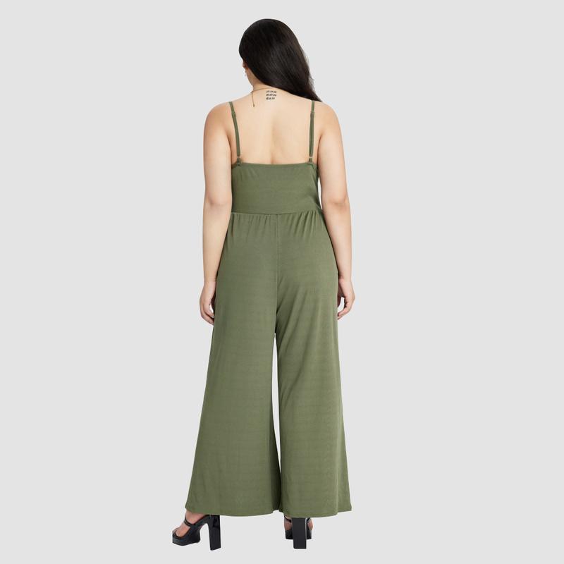 Cider [8 colors, Size 0-26] V-neck Jumpsuit