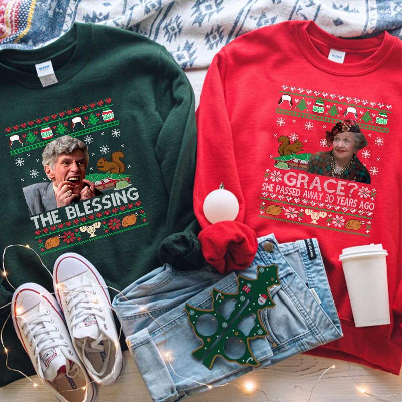 The Blessing Grace Christmas Vacation Christmas Couples Shirts, Matching Couples Holiday Tee , Unisex Shirt, Cotton Tee  Gift For Christmas