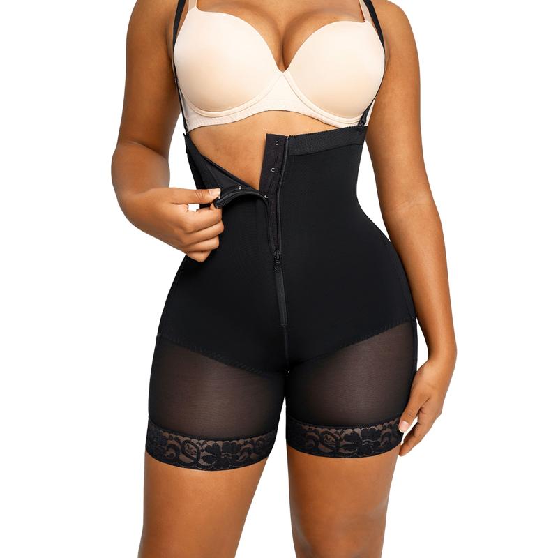 Shapellx Firm Tummy Control With Butt Lifter Shapewear Womenswear & AirSlim Deep Plunge Thong Shaping Bodysuit