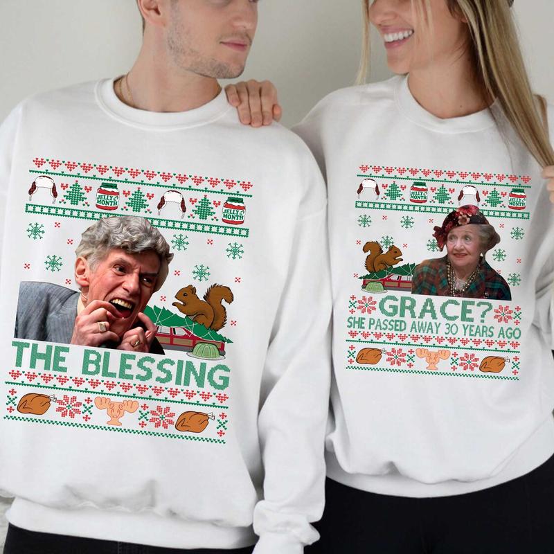 The Blessing Grace Christmas Vacation Christmas Couples Shirts, Matching Couples Holiday Tee , Unisex Shirt, Cotton Tee  Gift For Christmas