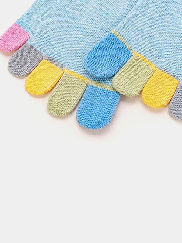 Women's 5 Pairs Colorblock Ankle Socks, Comfort Breathable Crew Socks, Multipack Low Cut Knit Socks for Women, Women's Socks & Hosiery