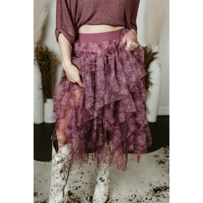 Mesh Layered Ballerina Skirt