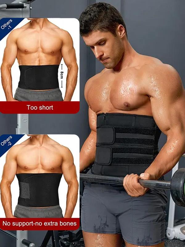 Men's Zipper Adjustable Compression  Fajas Body Shapewear , Basic Casual Minimalist Comfort Tummy Control Waist Trainer for All Seasons, Waist Cincher for Men Daily Wear