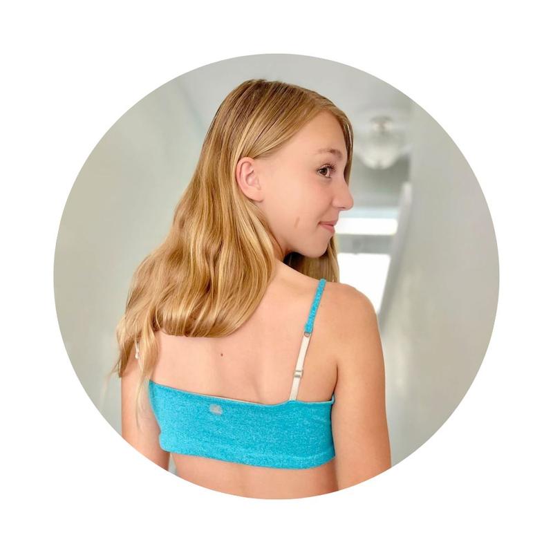 Bleum Petal Padded Bra - Teen Ultra-Soft Everyday Reversible Adjustable Padded Bra with Stay-in Place Sewn-in Pads