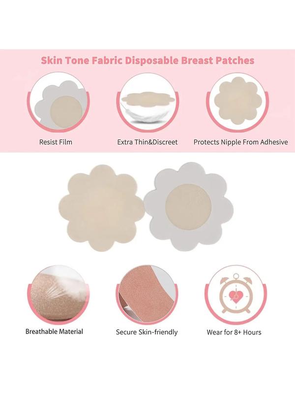 Disposable Bra Sticker, Flower Shape Design Disposable Bra Sticker & Boob Tape for Daily Use, Women's Lingerie Accessories