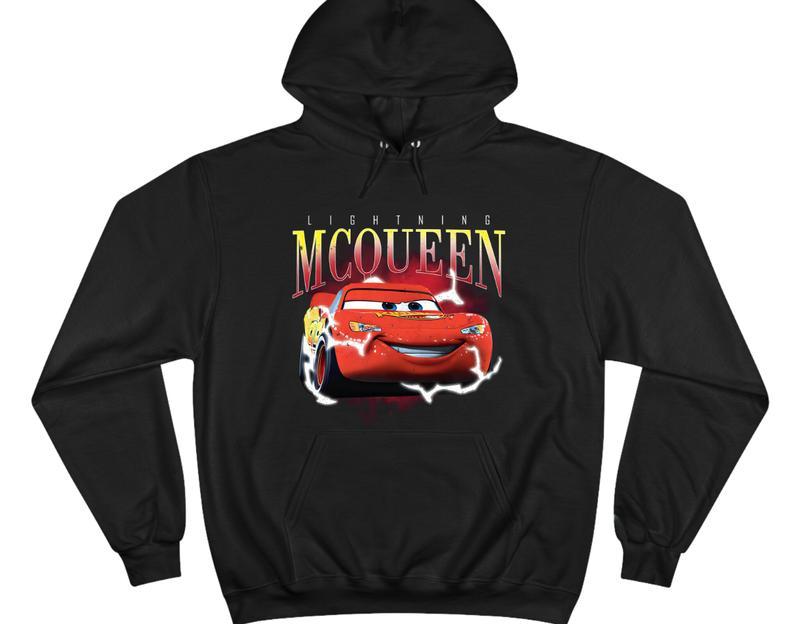 Lightning McQueen and Sally Tshirt , Couple Mcqueen and Sally Shirt , Retro 90s Portrait Hoodie , Cars McQueen and Sally Shirt , Fabric Menswear, Gift For Unisex