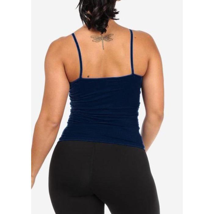 One Size Spaghetti Strap Seamless Top (Navy)