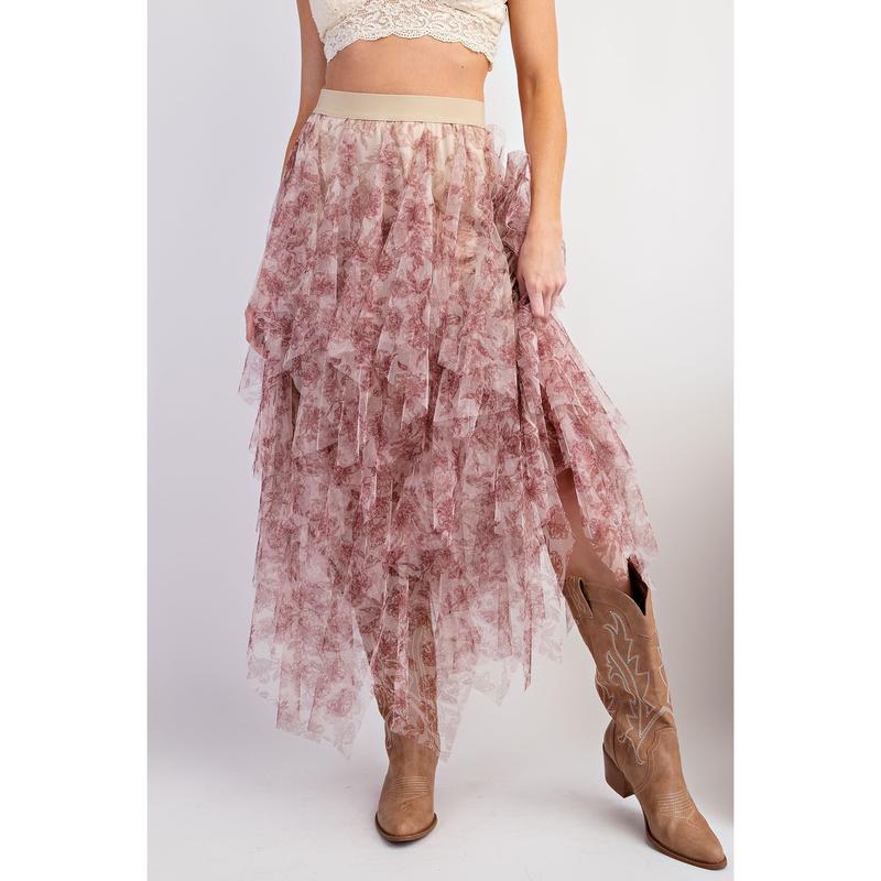 Mesh Layered Ballerina Skirt