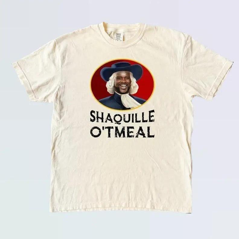 Shaquille O'tmeal Shirt, Funny Comfort s T-Shirt, Retro Unisex T Shirt, Funny T Shirt, Meme T Shirt, Casual Basic Tops For Lady, Gifts For Her, Women's Tops, Womenswear, Cotton Fabric Relaxed Fit Chic Style.