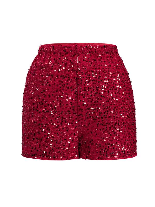 Women's Glitter Sequin Shorts, Summer Clothes Women, Fashion Trendy Casual Sparkly Comfy Shorts for Summer, Fashion Women's Bottoms for Daily Wear