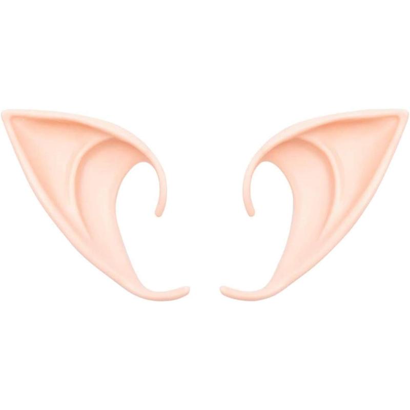 6 Pairs Elf Ears - Cosplay Fairy Pixie Elf Ears Soft Pointed Ears Tips Anime Party Dress Up Costume Makeup Masquerade Accessories Halloween Elven Vampire Fairy Ears (6 Pairs)