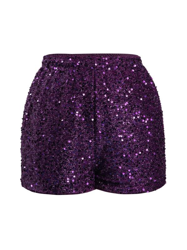 Women's Glitter Sequin Shorts, Summer Clothes Women, Fashion Trendy Casual Sparkly Comfy Shorts for Summer, Fashion Women's Bottoms for Daily Wear