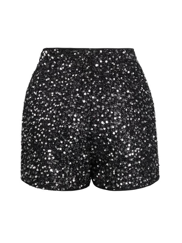 Women's Glitter Sequin Shorts, Summer Clothes Women, Fashion Trendy Casual Sparkly Comfy Shorts for Summer, Fashion Women's Bottoms for Daily Wear